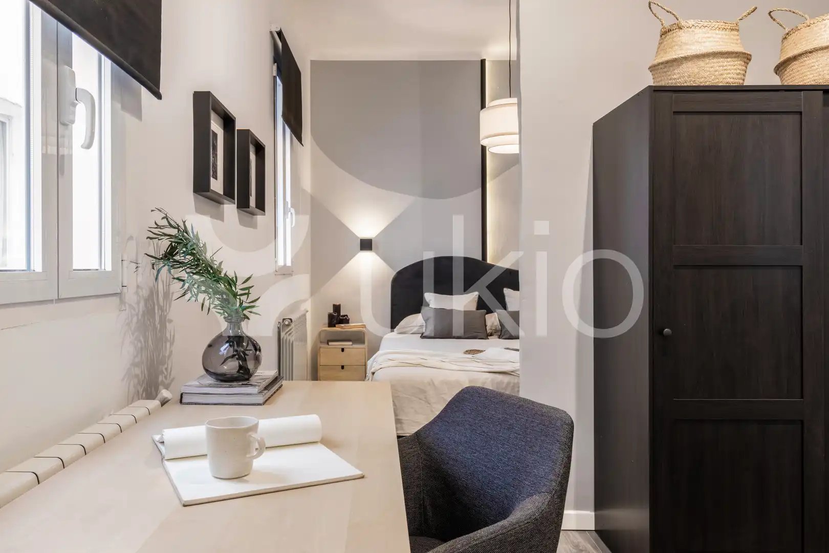 Habitación de Apartamento de alquiler en Madrid con Aire acondicionado, Calefacción y Amueblado