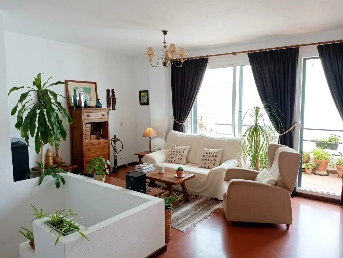 Wohnzimmer von Maisonette zum Verkauf in Torremolinos mit Privatgarten, Terrasse und Gemeinschaftspool