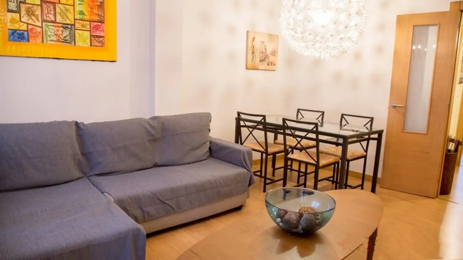 Wohnzimmer von Wohnung zum Verkauf in Rionansa mit Heizung, Privatgarten und Parkett