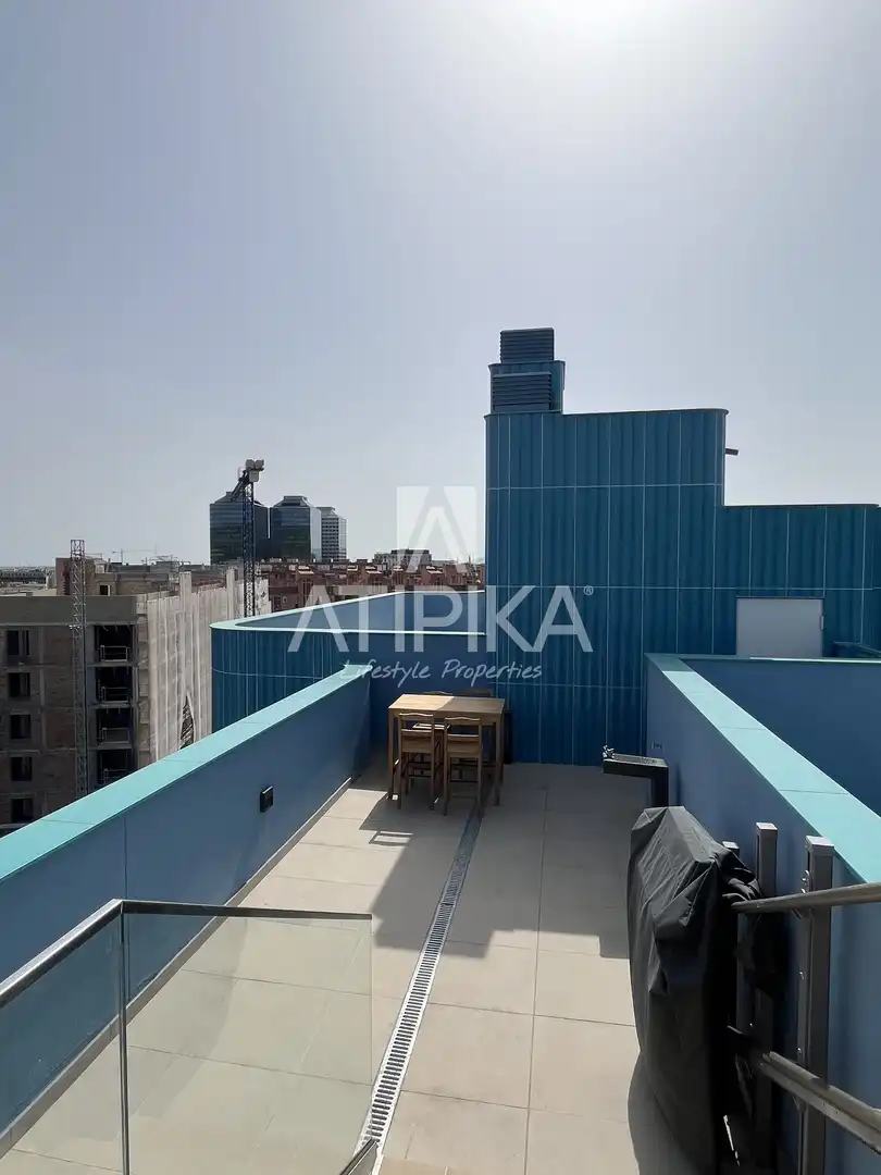 Terrace of Flat for rent in Barcelona  with Air Conditioner, Parquet flooring and Storage room