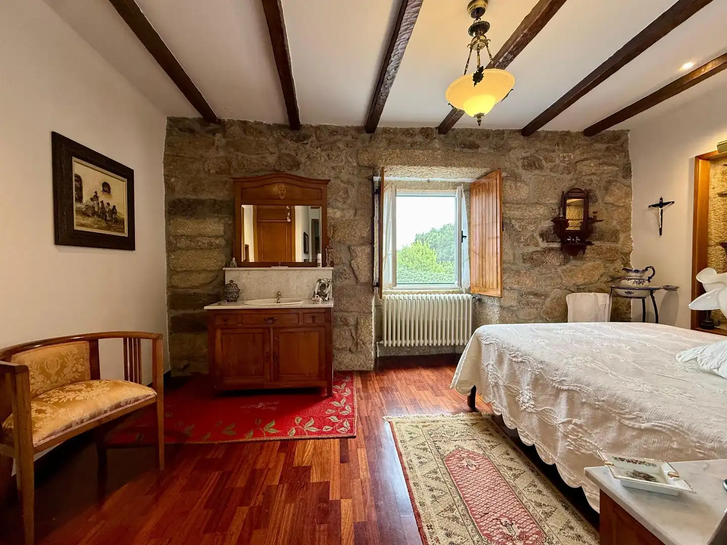 Baño de Casa o chalet en venta en San Amaro con Calefacción, Jardín privado y Parquet
