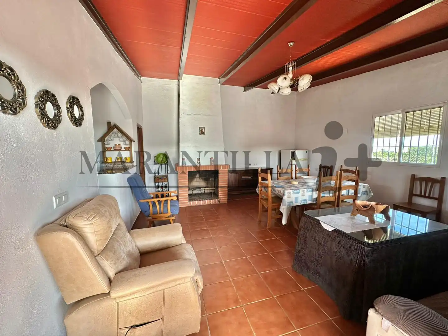 Sala de estar de Finca rústica en venta en Lepe con Terraza, Trastero y Amueblado