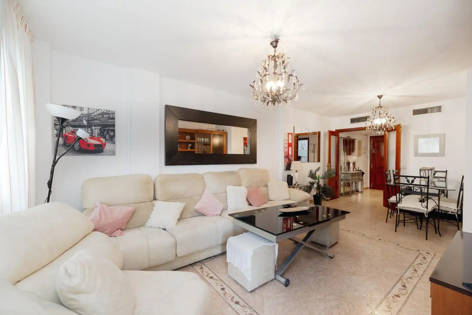 Sala d'estar de Pis en venda en Málaga amb Aire condicionat, Terrassa i Moblat