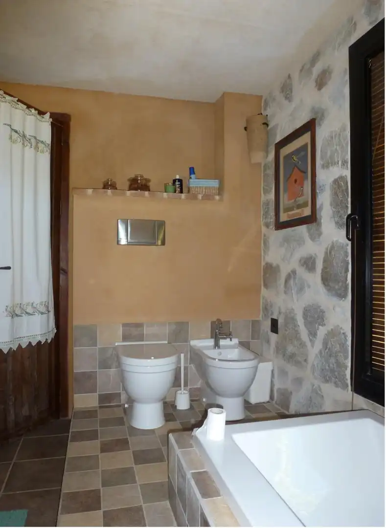 Baño de Casa o chalet en venta en Calera de León con Jardín privado, Terraza y Amueblado