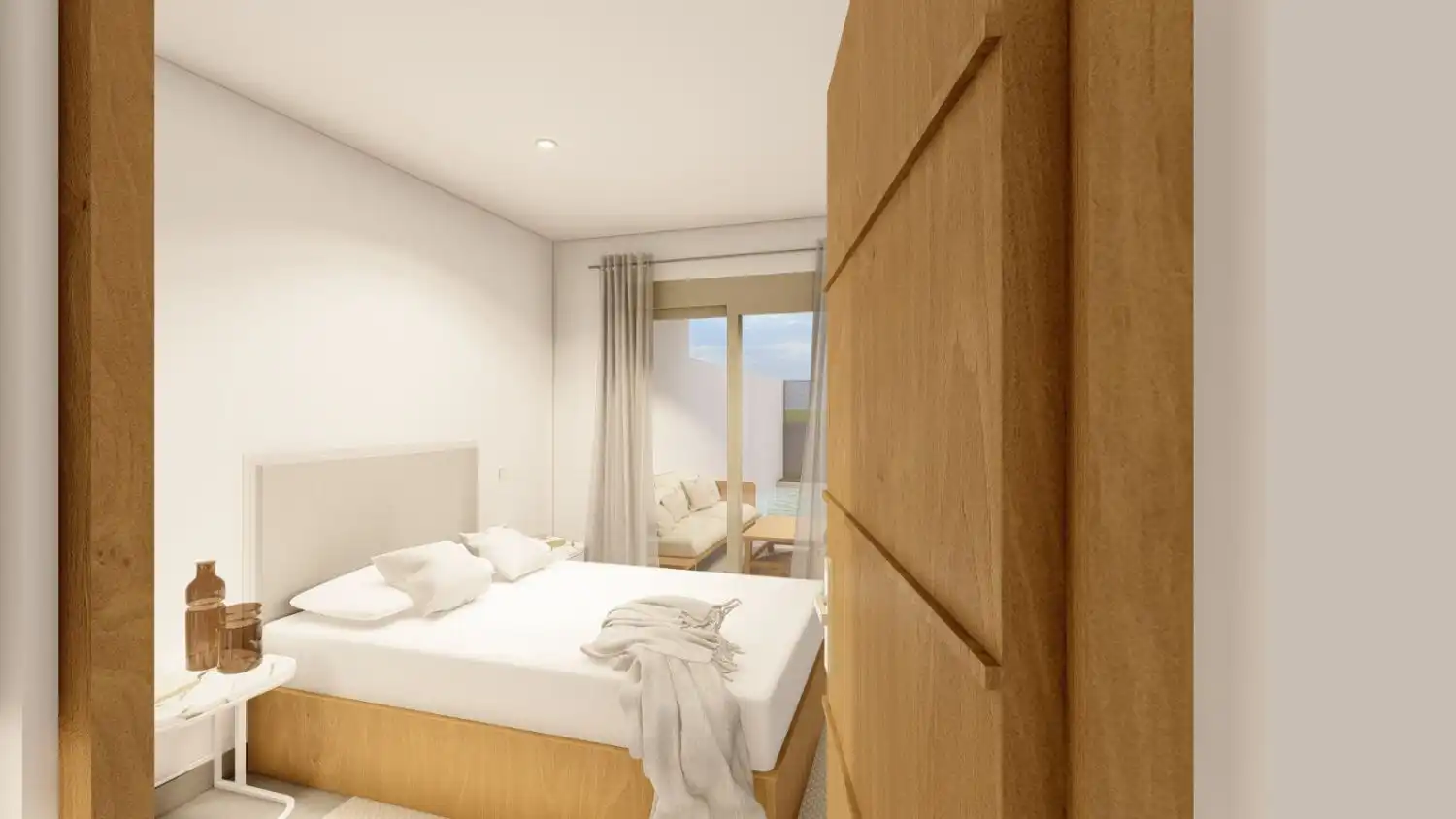 Bedroom of Houses for sale in Carcaboso  with Private garden, Terrace and Balcony