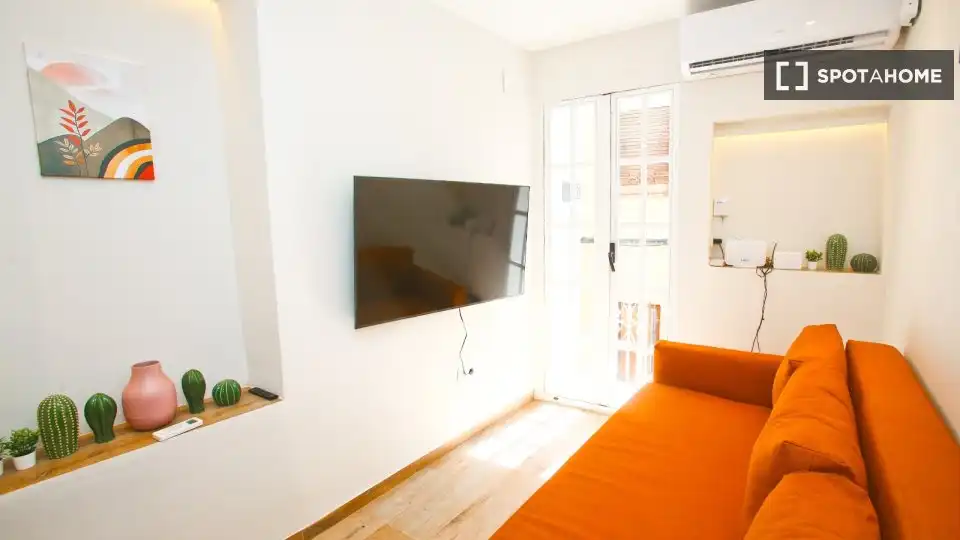 Living room of Flat for rent in Puçol  with Air Conditioner, Heating and Furnished