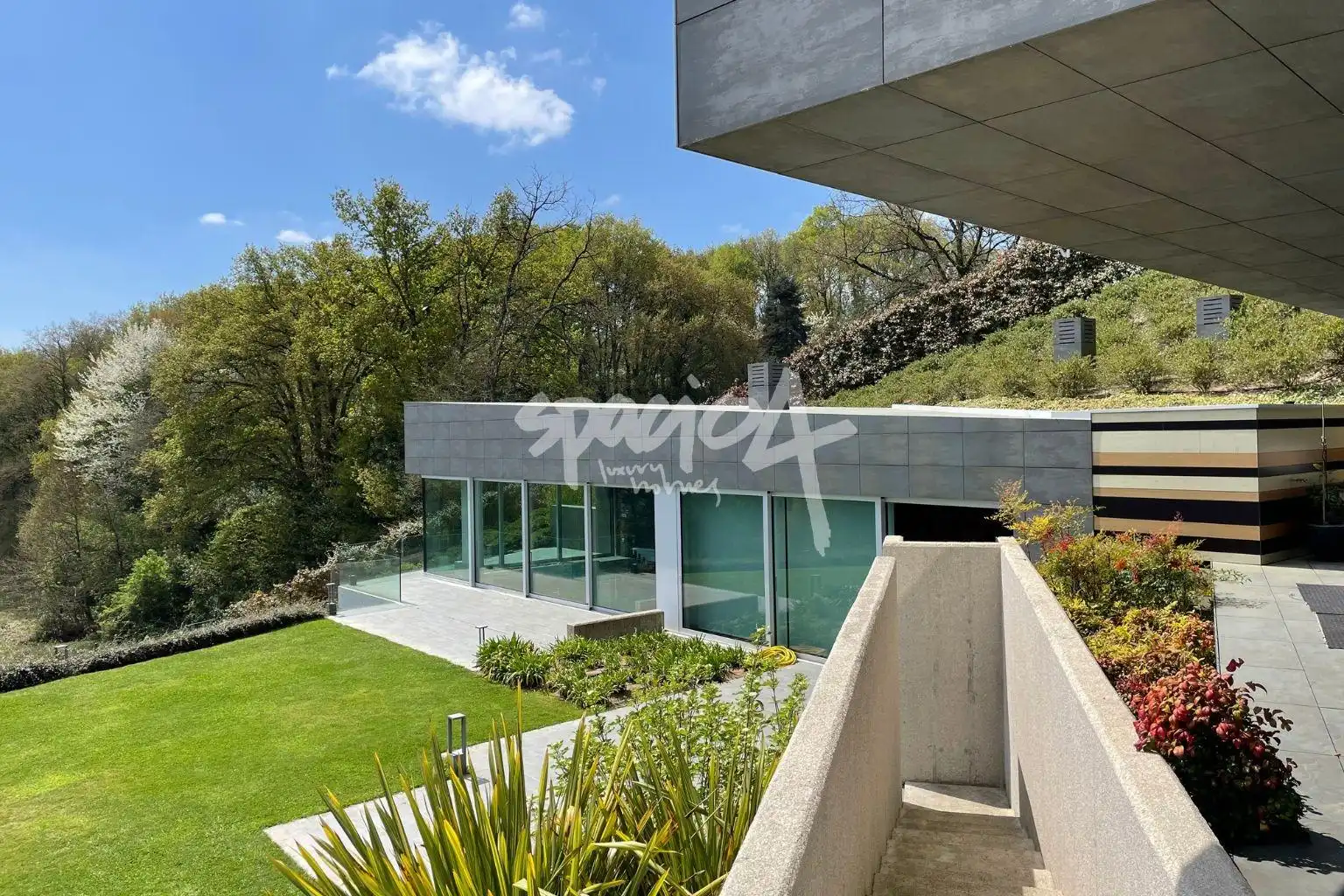 Vista exterior de Casa o chalet en venta en Sarria con Aire acondicionado, Jardín privado y Terraza