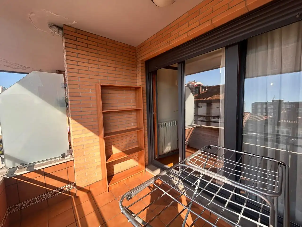 Balcony of Flat for rent in Gijón   with Heating, Terrace and Storage room