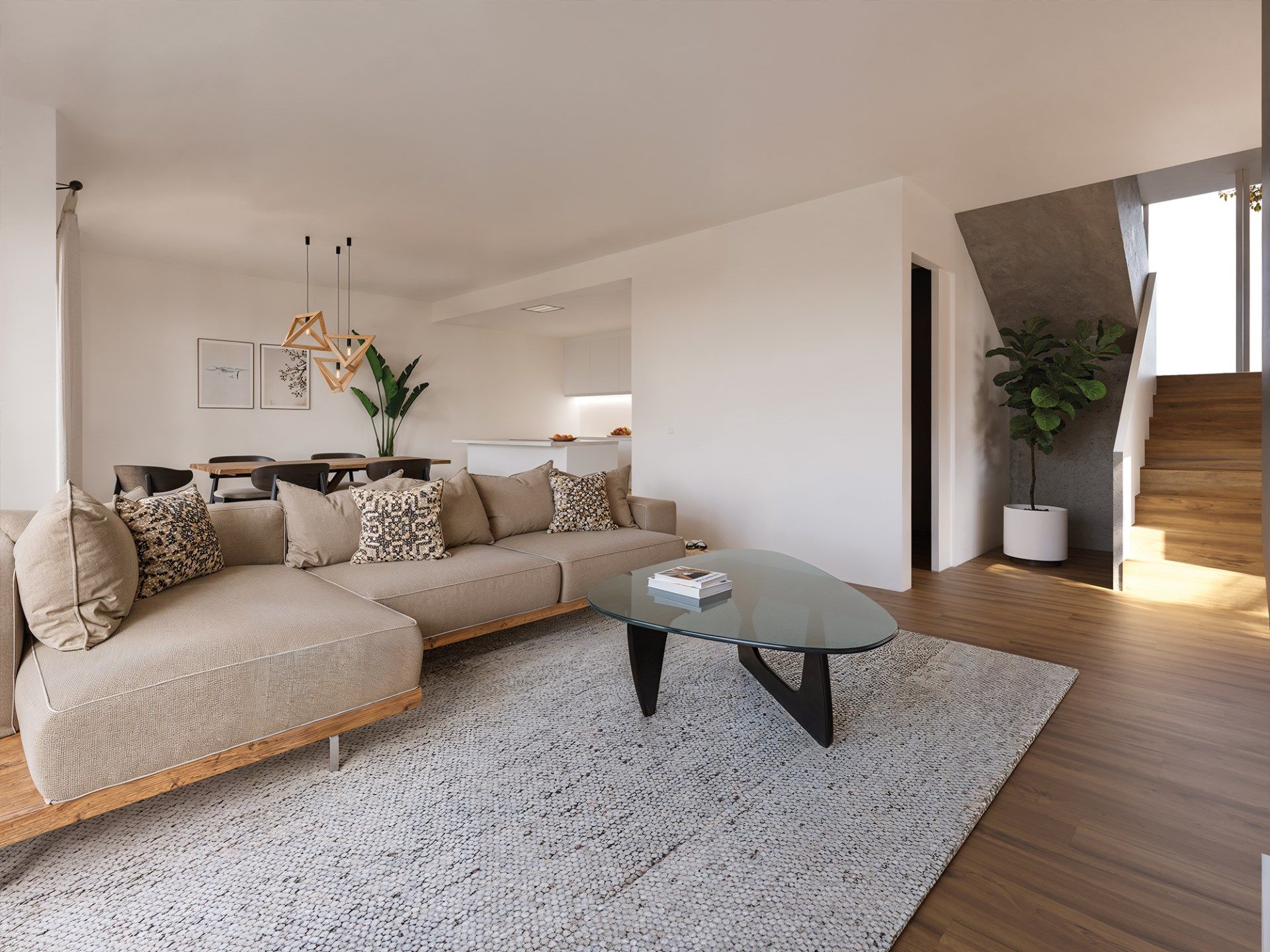 Sala d'estar de Casa adosada en venda en La Roca del Vallès amb Aire condicionat, Calefacció i Terrassa