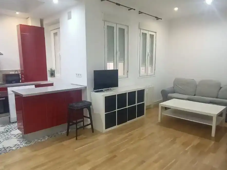 Living room of Flat for rent in  Madrid Capital  with Air Conditioner