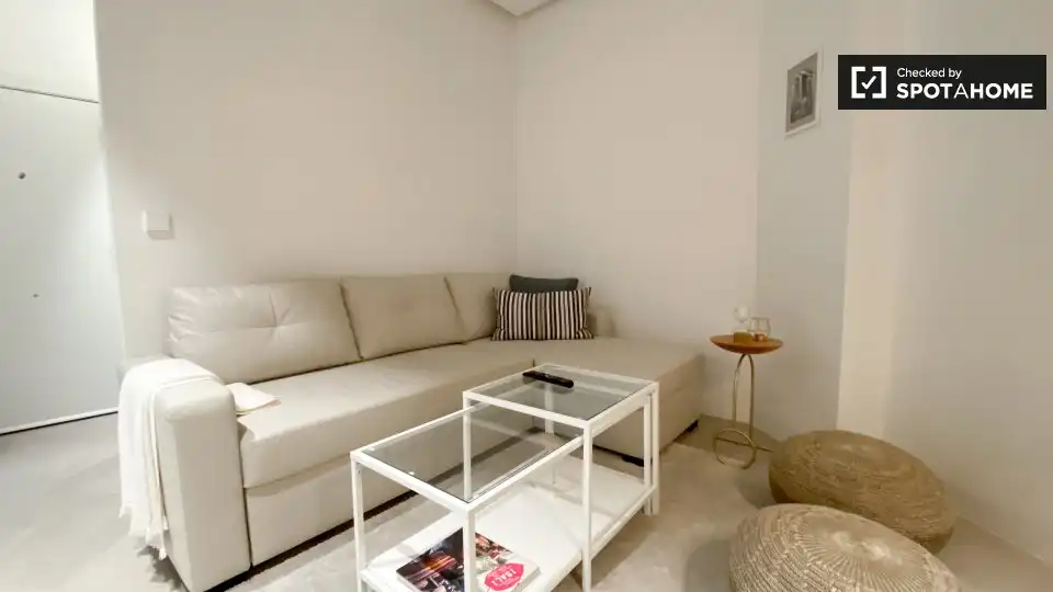 Living room of Flat for rent in Valencia  with Air Conditioner, Heating and Furnished