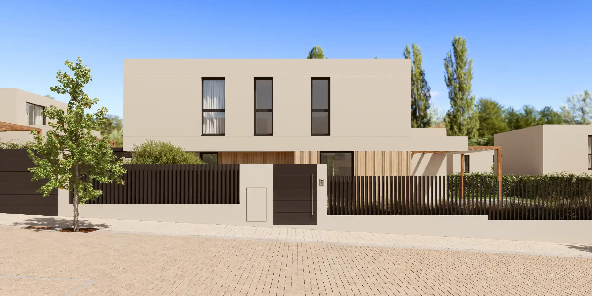 Chalet de obra nueva con piscina en venta en Rúa Juana de Vega 1, imagen 3