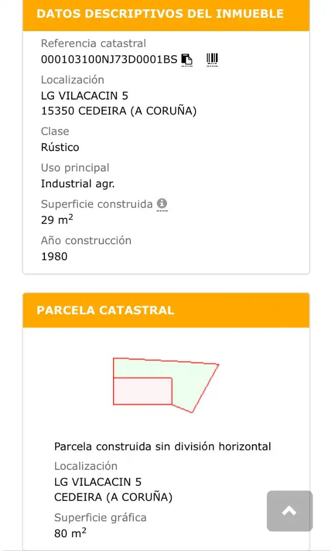 Exterior view of Land for sale in Cedeira