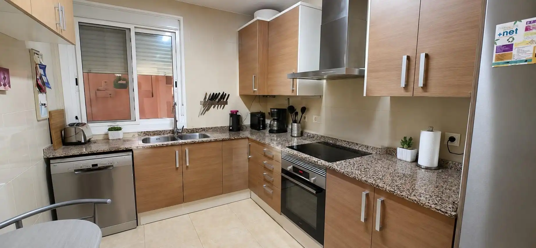 Kitchen of Flat for sale in Camarles  with Air Conditioner, Furnished and Balcony