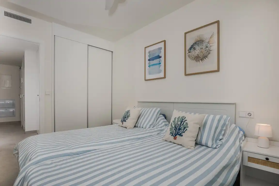 Schlafzimmer von Wohnungen zur Miete in Jávea / Xàbia mit Klimaanlage, Privatgarten und Schwimmbad