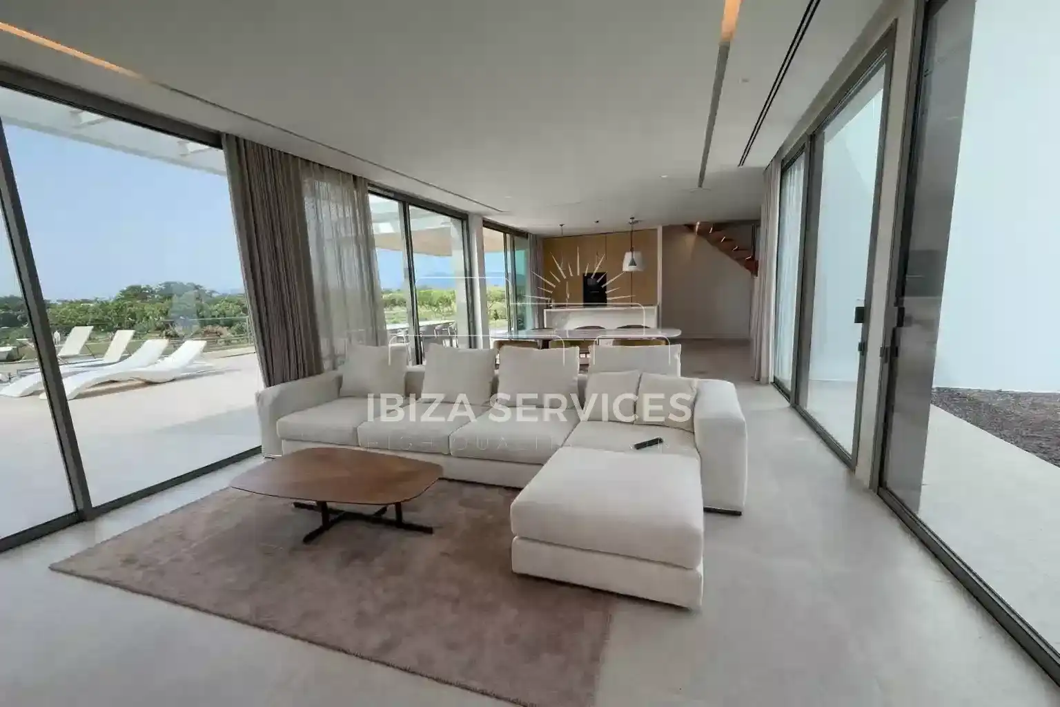 Living room of Houses for rent in Santa Eulària des Riu  with Air Conditioner, Private garden and Swimming Pool