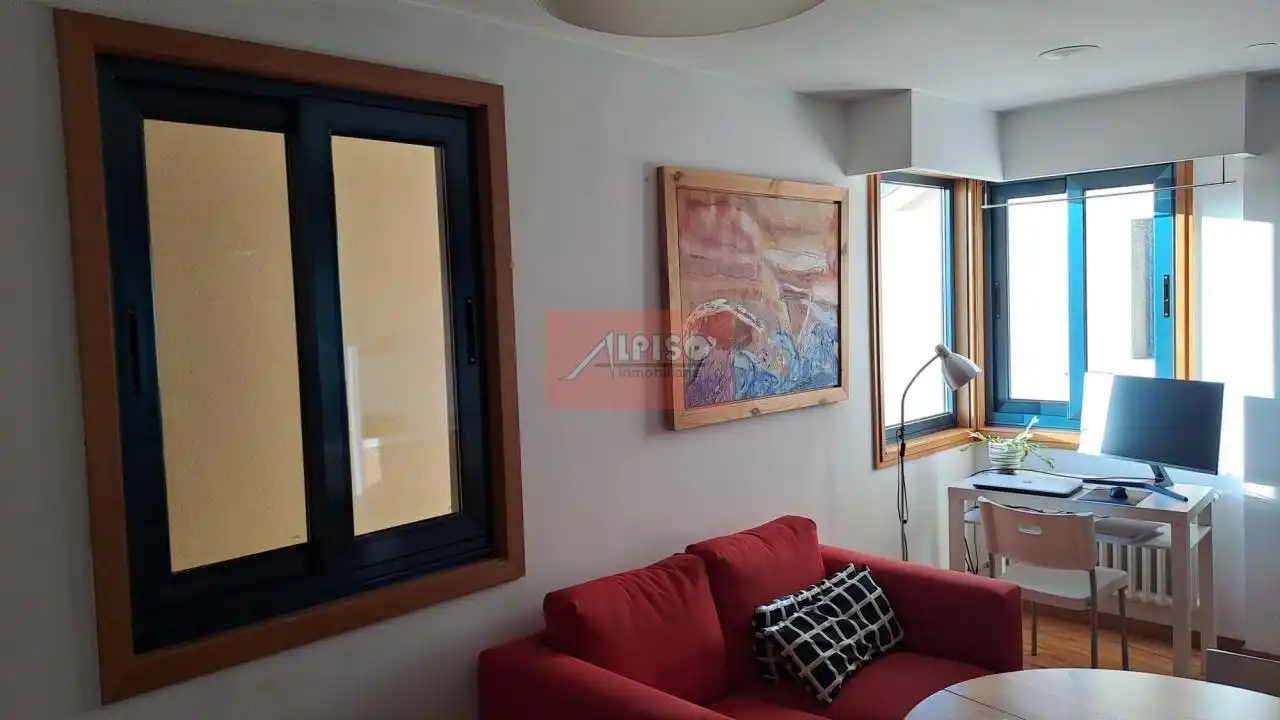 Sala de estar de Apartamento de alquiler en Ourense Capital  con Calefacción, Parquet y Amueblado