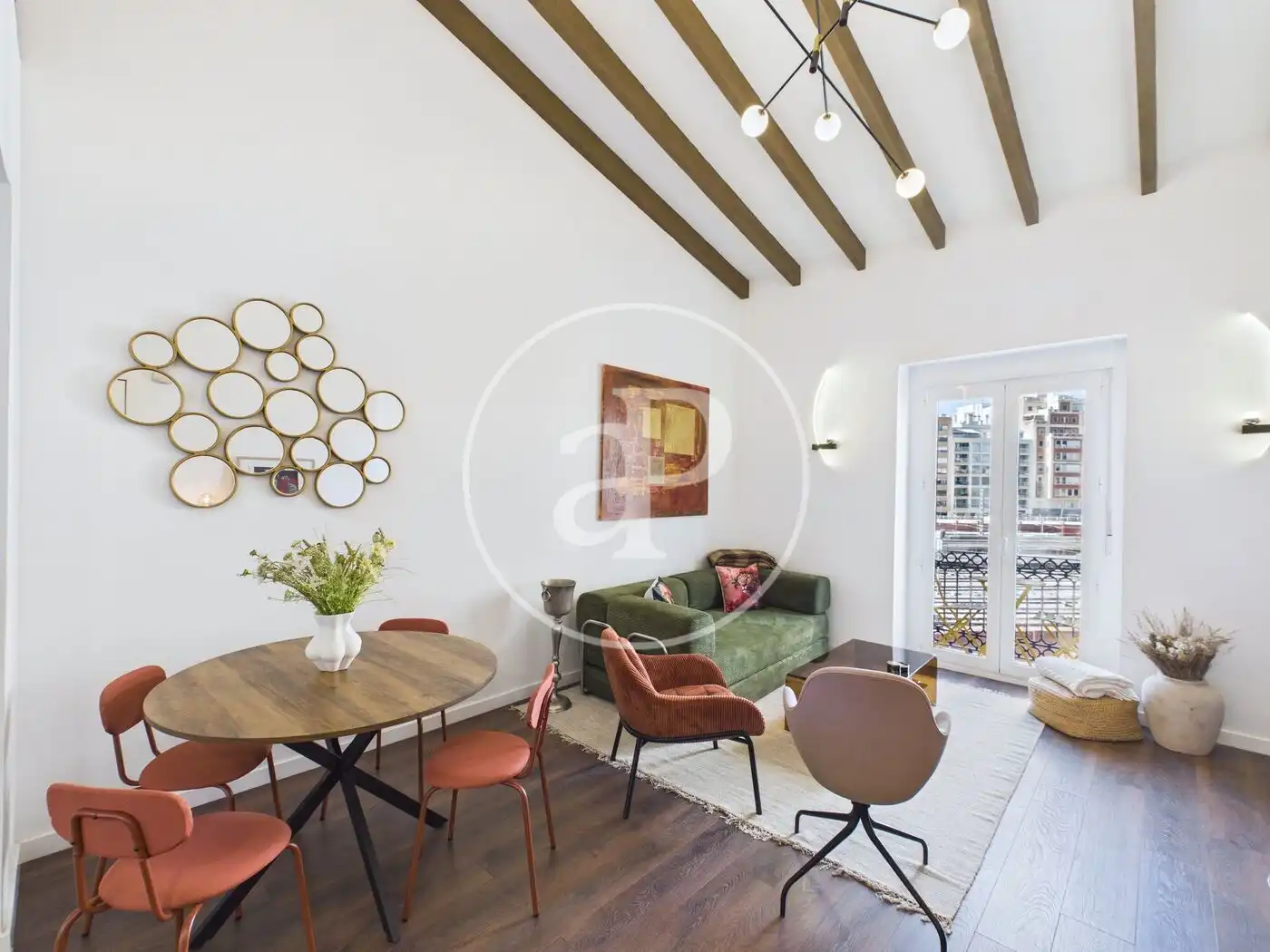 Wohnzimmer von Wohnung zur Miete in  Valencia Capital mit Klimaanlage, Heizung und Möbliert