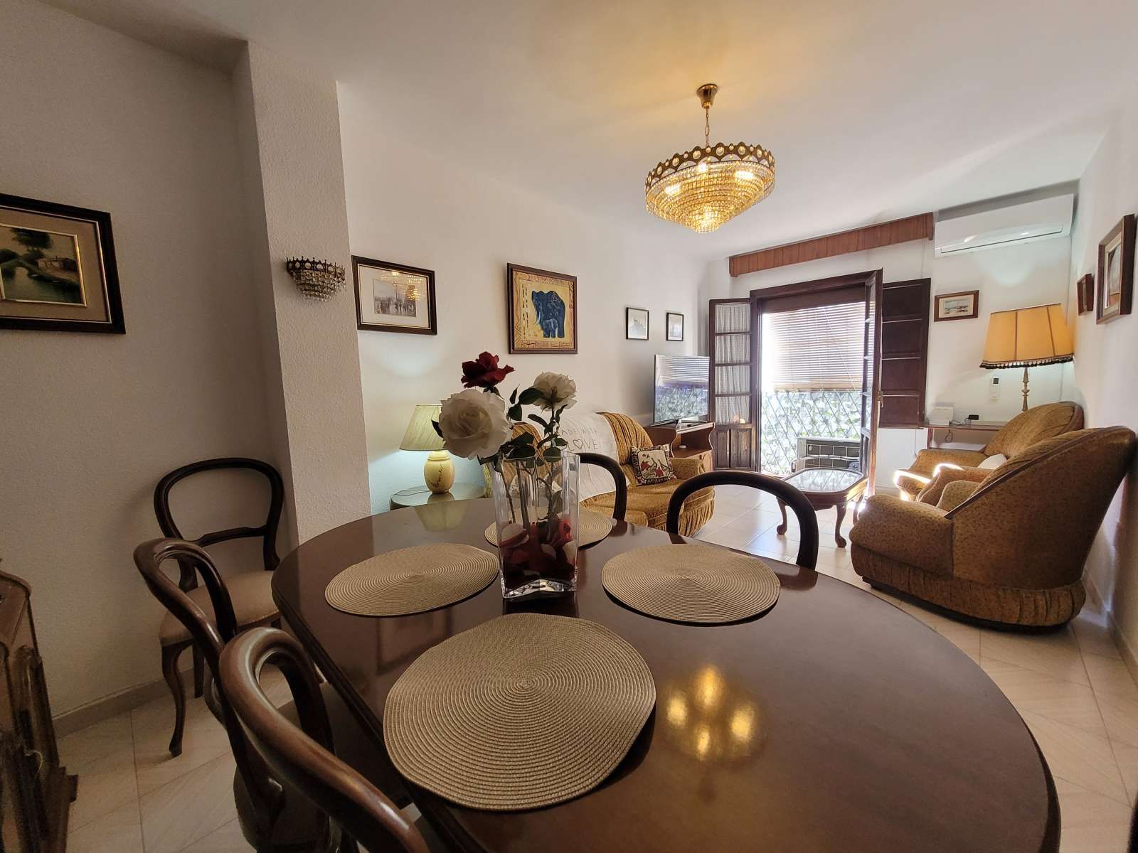 Dining room of Apartment to share in Ronda  with Air Conditioner, Heating and Terrace