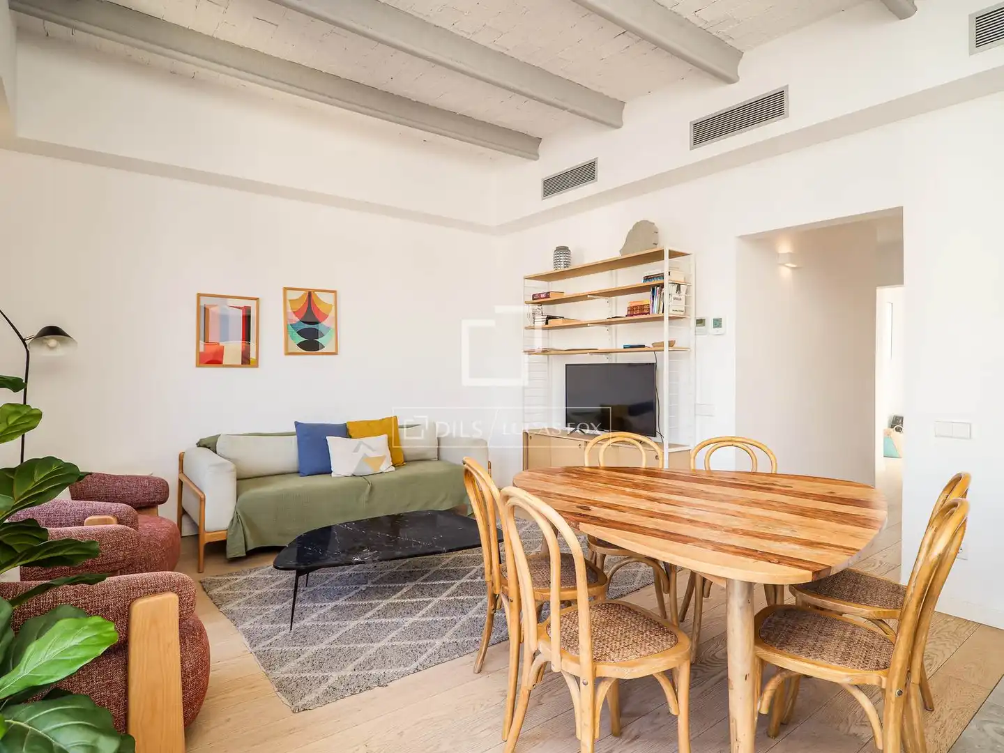 Sala de estar de Ático en venta en Barcelona con Aire acondicionado, Calefacción y Terraza