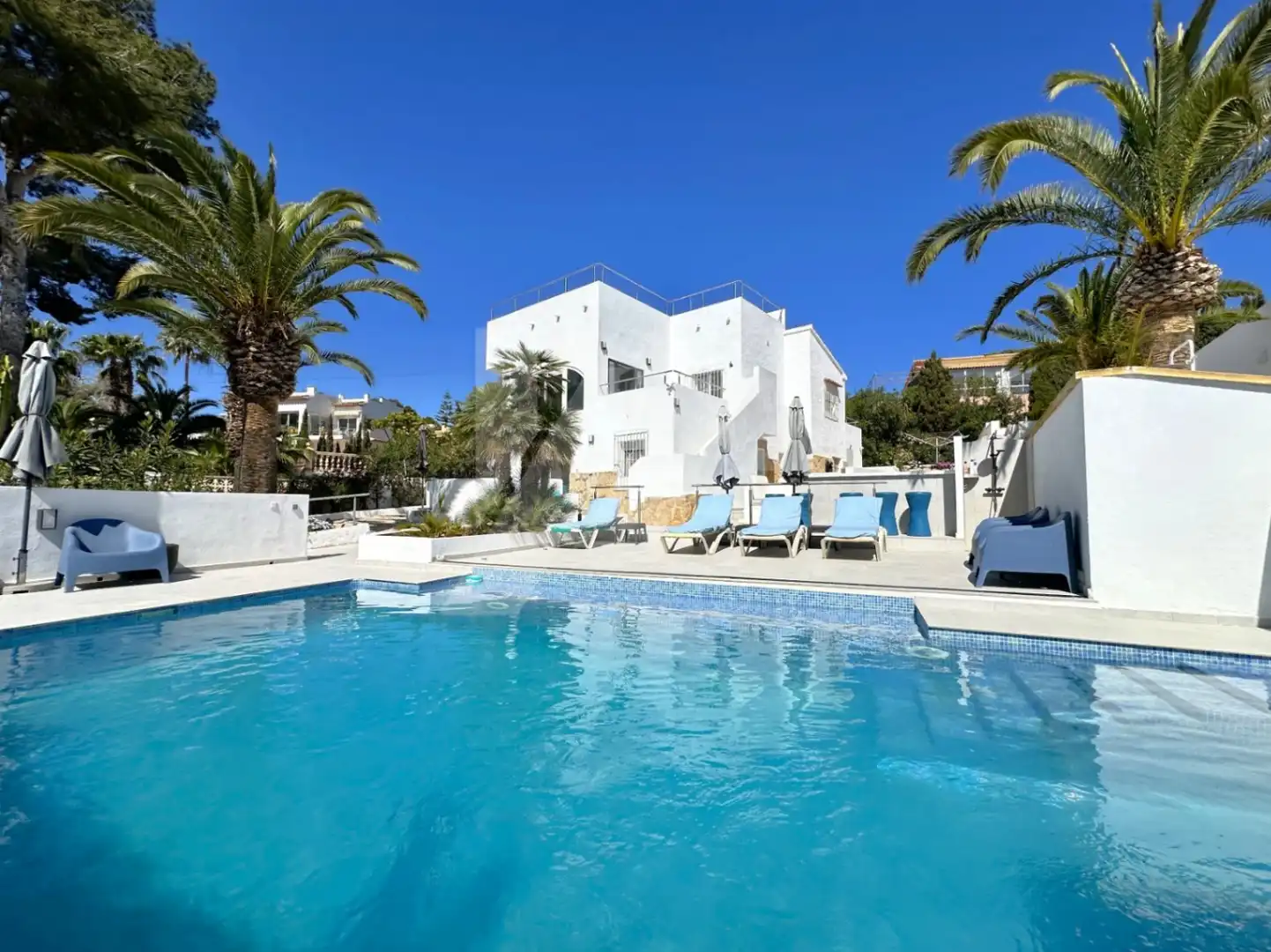Piscina de Casa o xalet en venda en Moraira amb Aire condicionat, Calefacció i Jardí privat