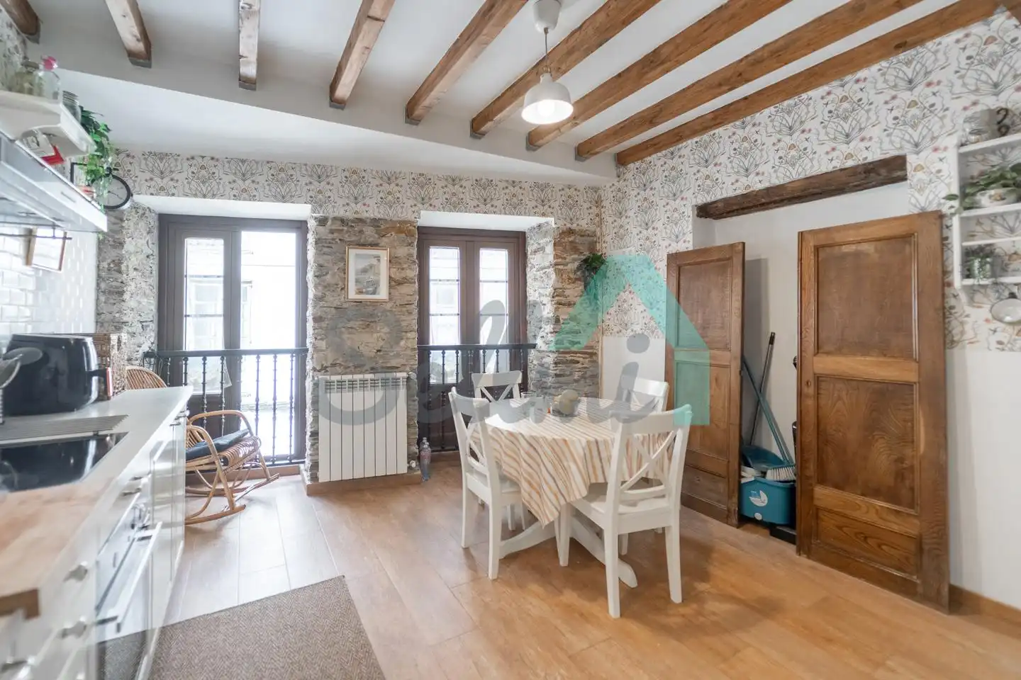 Cocina de Casa adosada en venta en Ribadeo con Calefacción, Jardín privado y Terraza