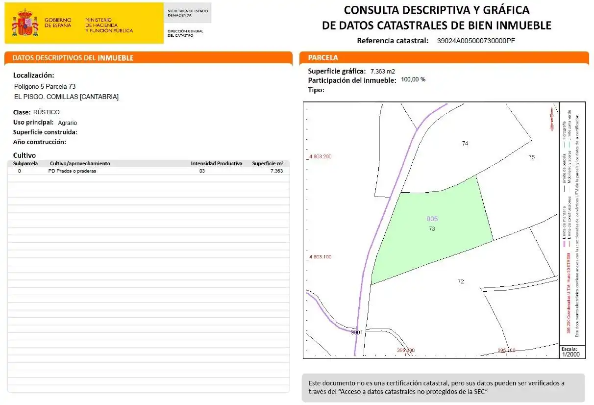 Land for sale in Comillas (Cantabria)