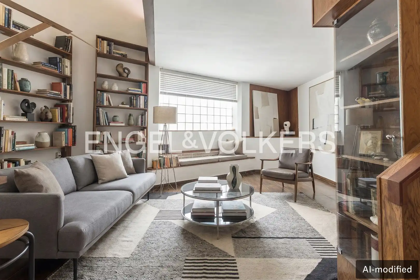 Sala de estar de Piso en venta en Barcelona con Calefacción y Amueblado