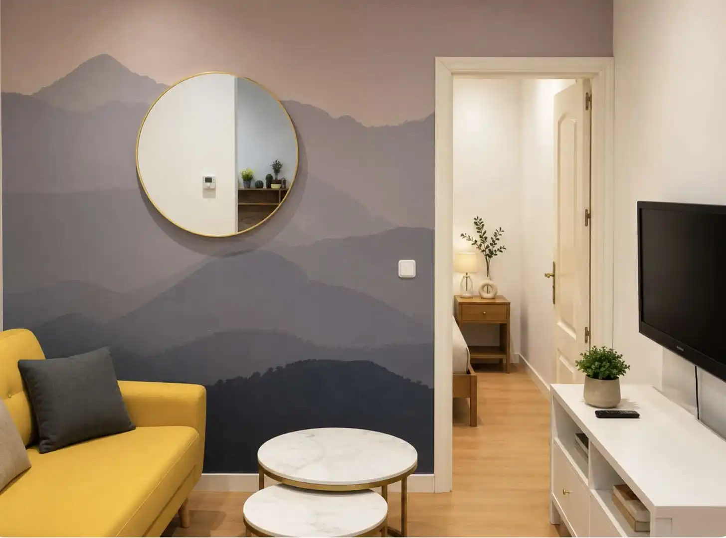 Living room of Apartments for share in Madrid  with Air Conditioner, Heating and Terrace