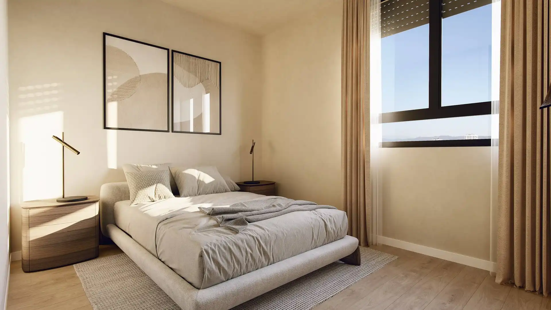 Schlafzimmer von Dachboden zum Verkauf in Oviedo  mit Heizung, Privatgarten und Terrasse