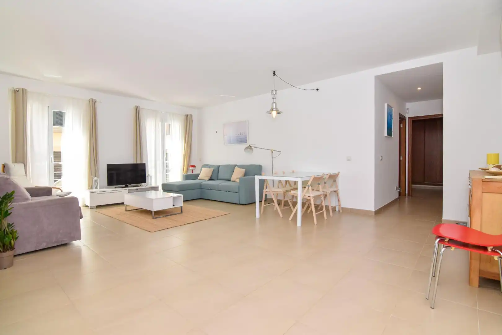 Living room of Flat for rent in Artà  with Air Conditioner, Storage room and Furnished