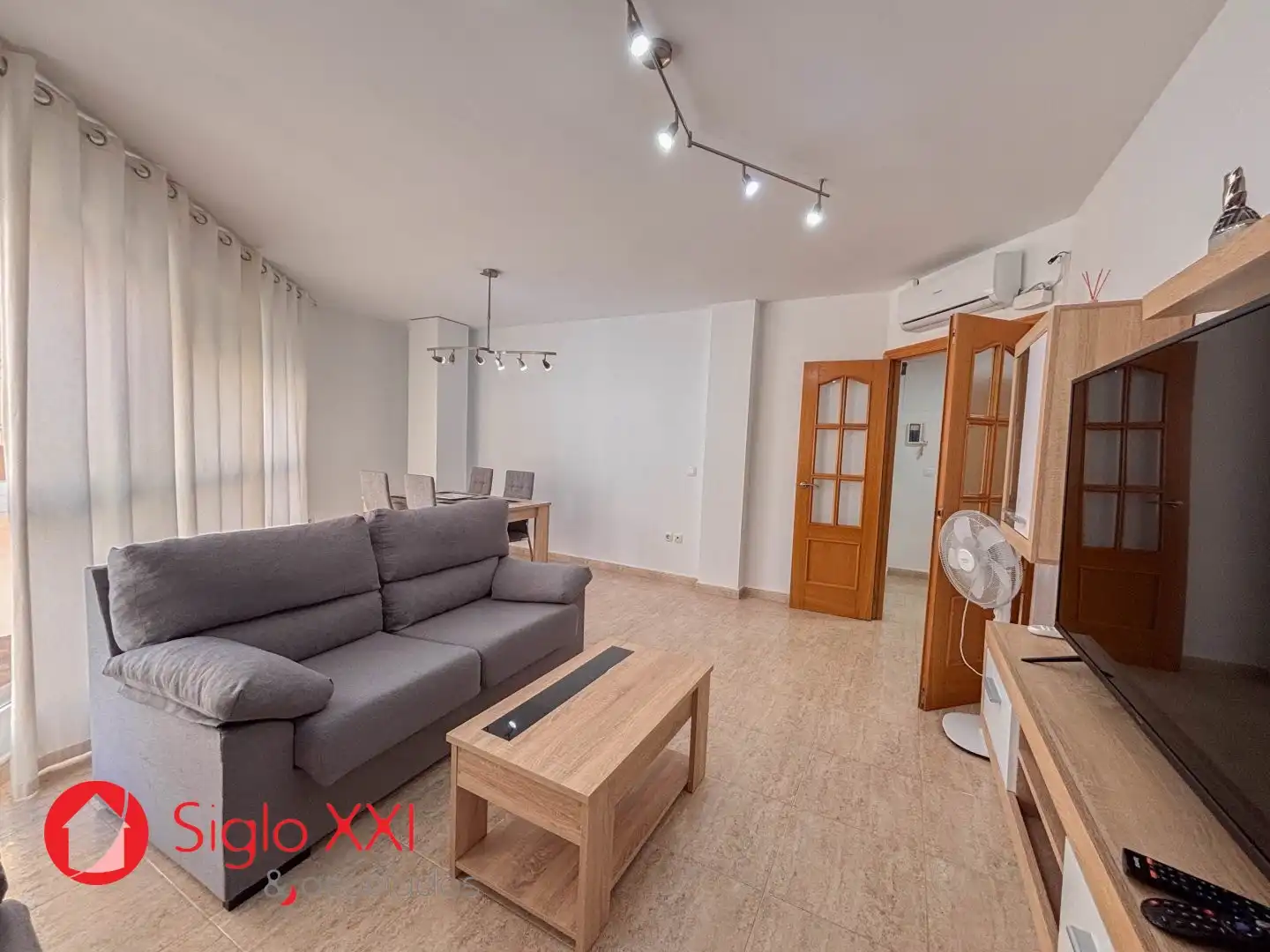 Sala d'estar de Pis de lloguer en Burriana / Borriana amb Aire condicionat i Moblat