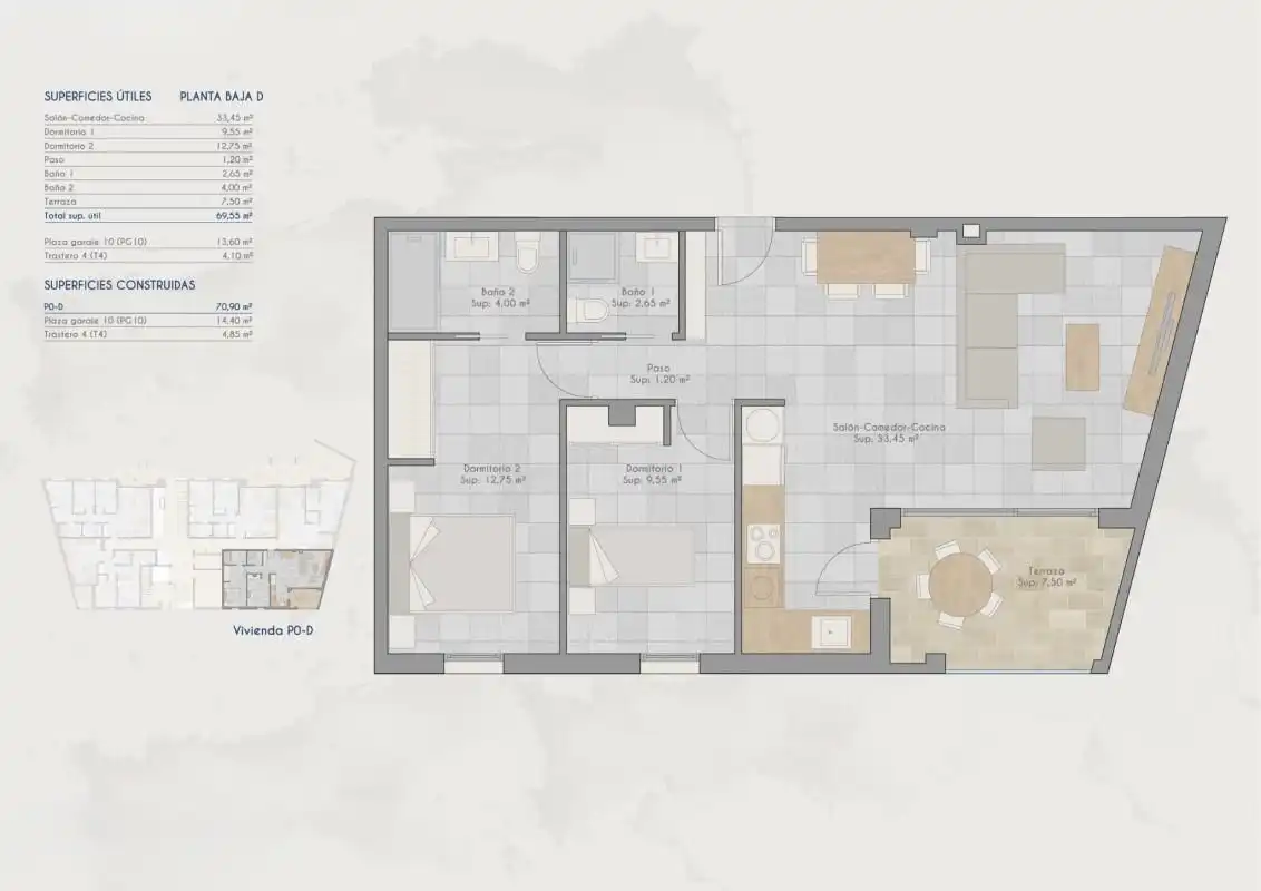 Apartamento en venta en San Pedro del Pinatar con Jardín privado, Terraza y Piscina comunitaria