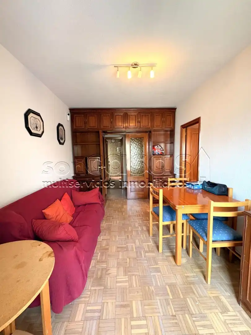 Living room of Flat for sale in Madrid  with Heating, Parquet flooring and Terrace