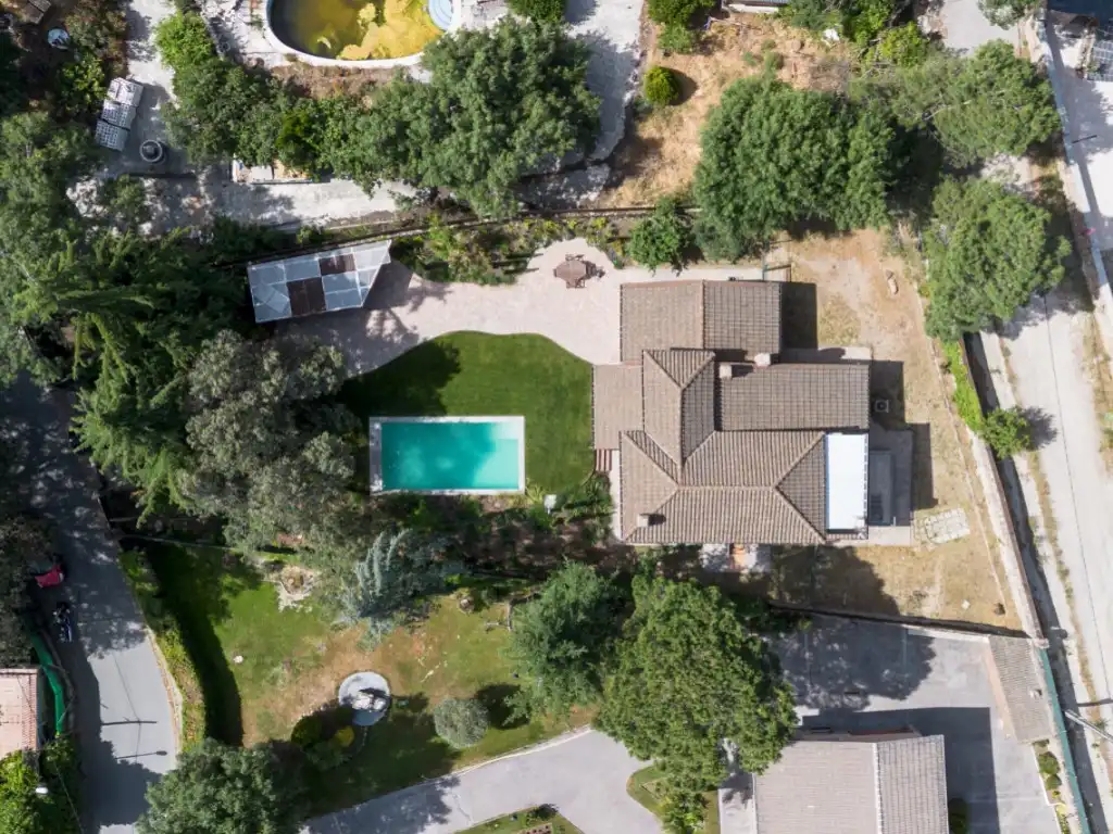 Vista exterior de Casa o chalet en venta en Galapagar con Jardín privado, Terraza y Trastero