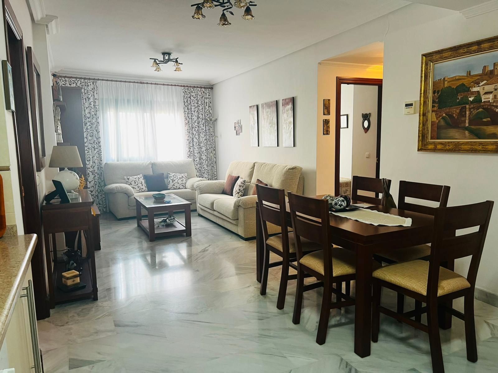 Living room of Flat for sale in Guaro  with Air Conditioner, Furnished and Washing machine