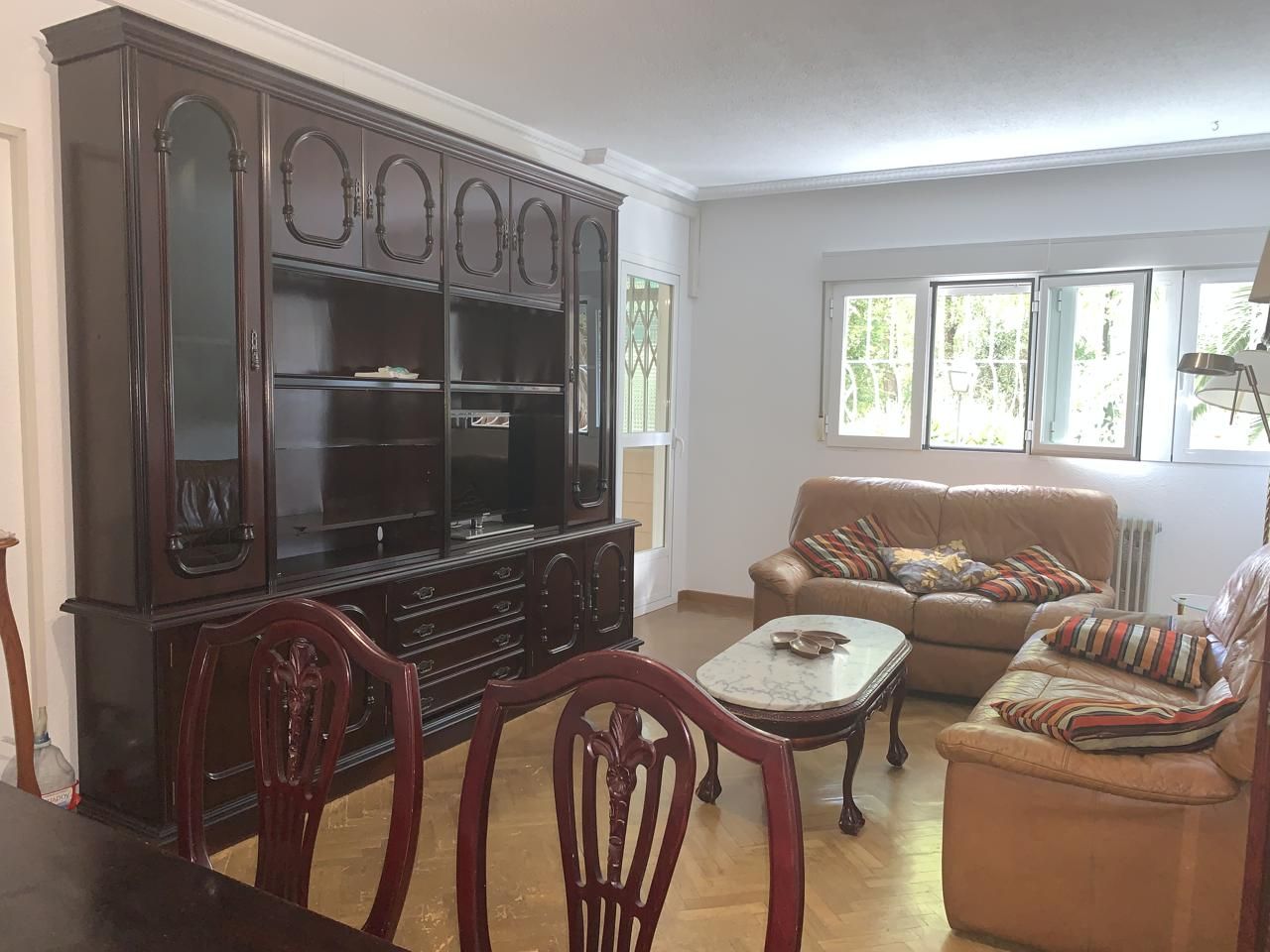 Sala d'estar de Pis de lloguer en  Madrid Capital amb Aire condicionat, Calefacció i Parquet