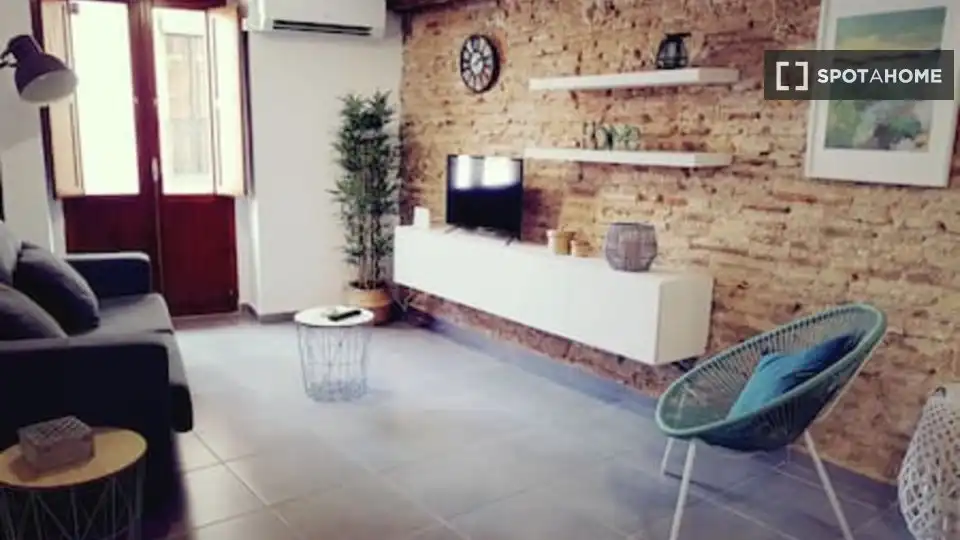 Sala de estar de Piso de alquiler en Valencia con Aire acondicionado, Calefacción y Amueblado