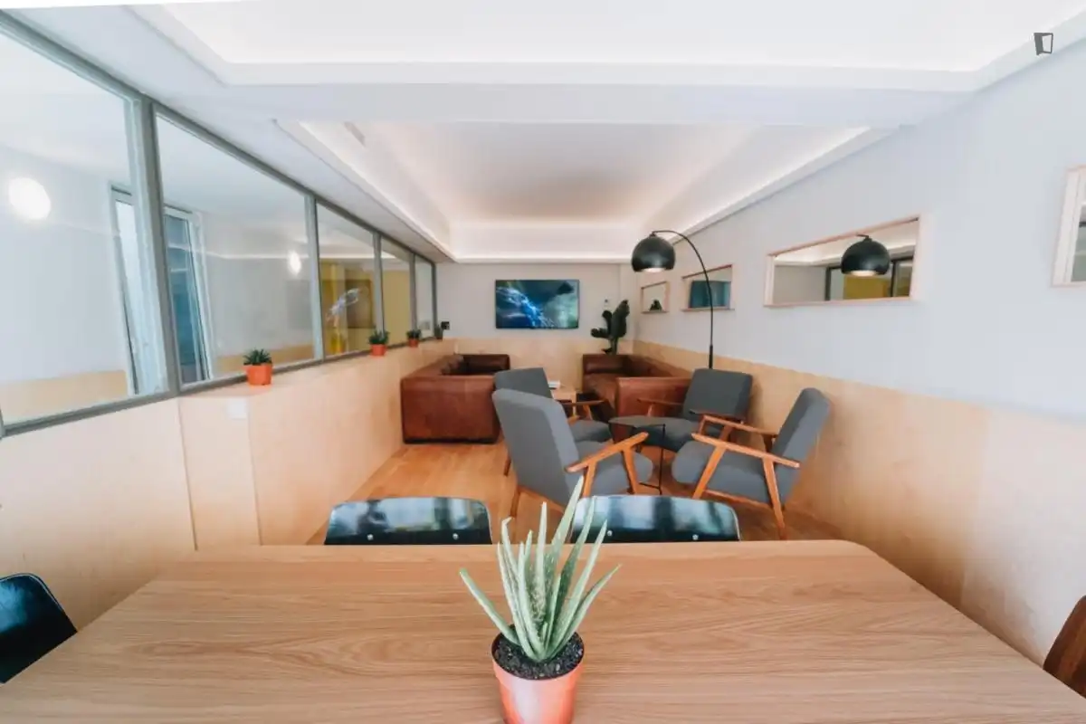 Living room of Apartments for share in Madrid  with Heating, Furnished and Oven