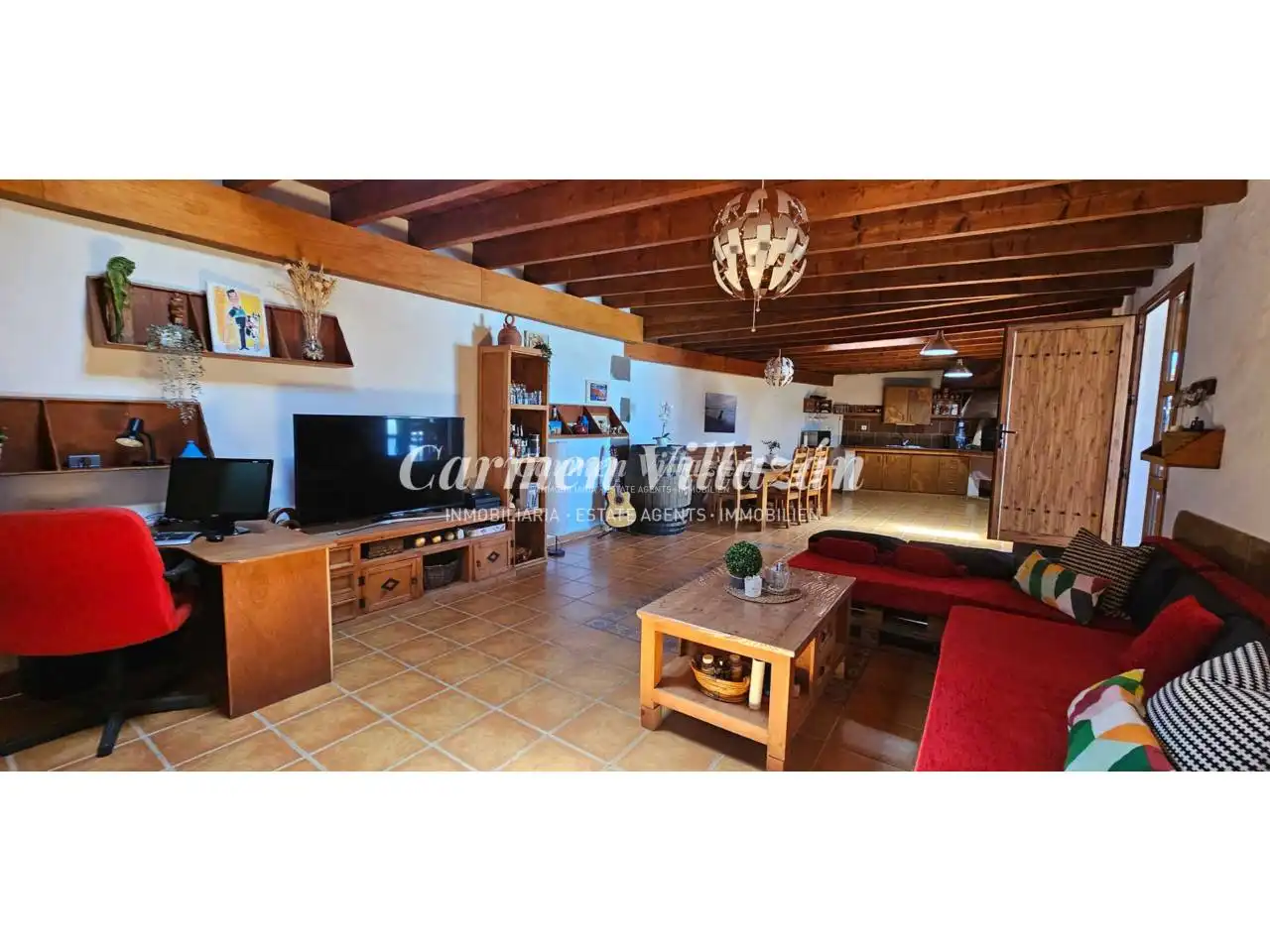 Sala de estar de Casa o chalet en venta en Tuineje con Jardín privado, Terraza y Piscina