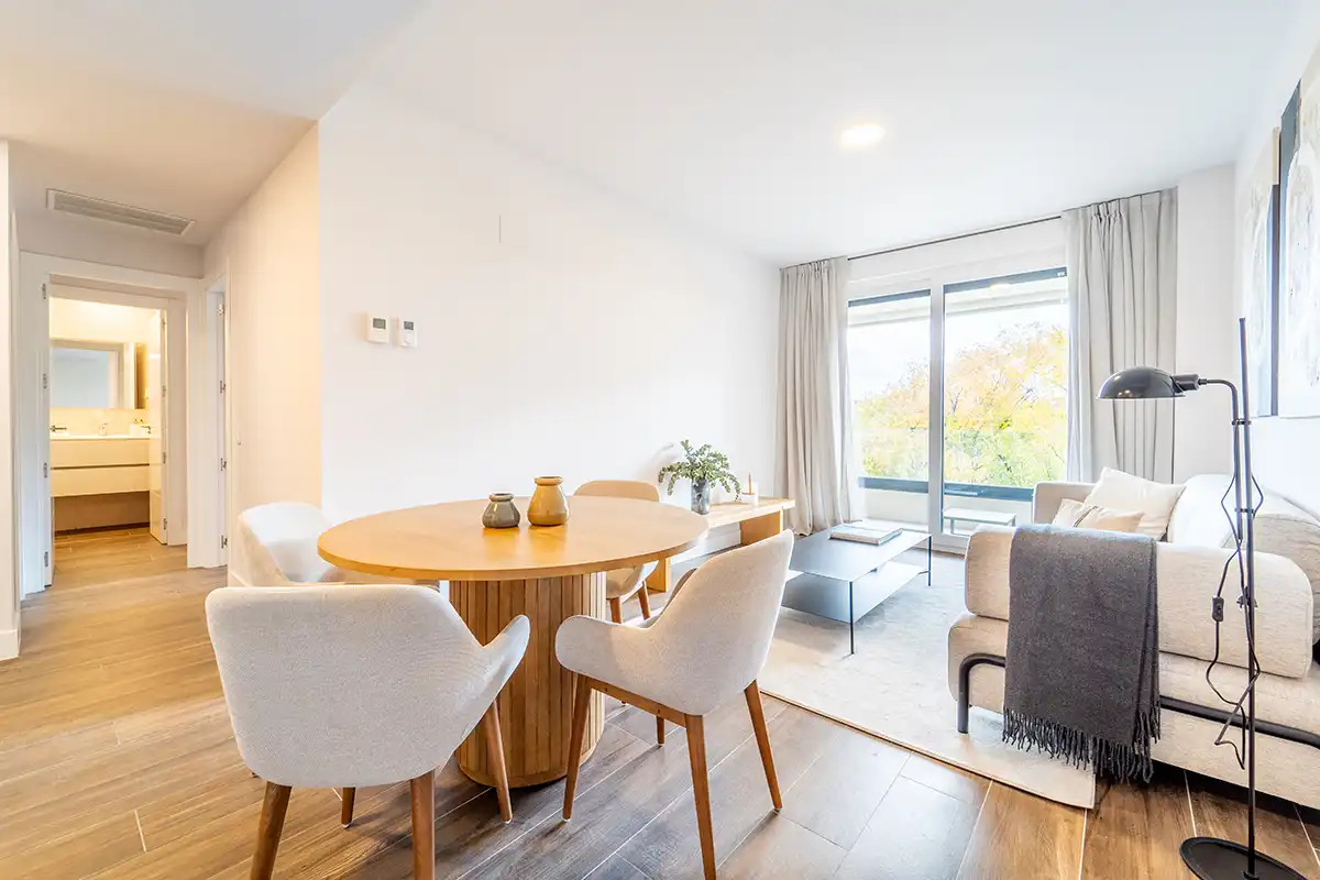 Wohnzimmer von Wohnung zur Miete in Alcobendas mit Klimaanlage und Gemeinschaftspool
