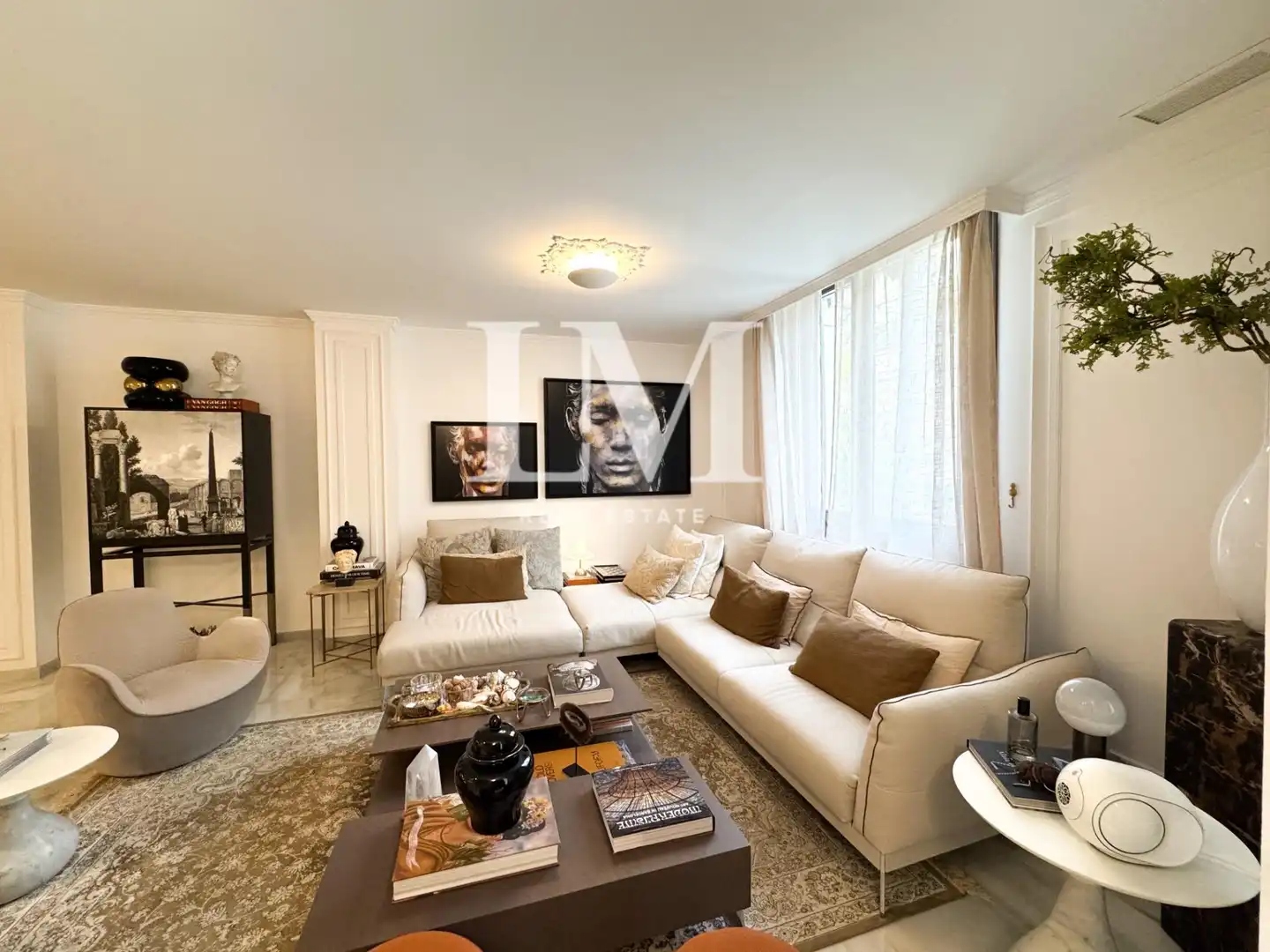 Sala de estar de Casa adosada de alquiler en Barcelona con Aire acondicionado, Jardín privado y Terraza