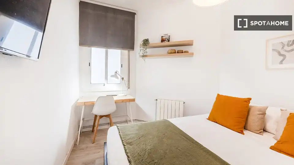 Habitación de Piso para compartir en Barcelona con Aire acondicionado, Calefacción y Amueblado