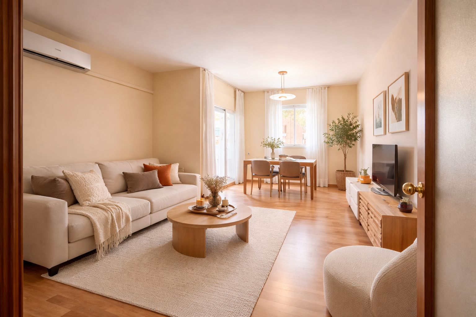 Sala d'estar de Pis en venda en Mollet del Vallès amb Aire condicionat, Calefacció i Parquet