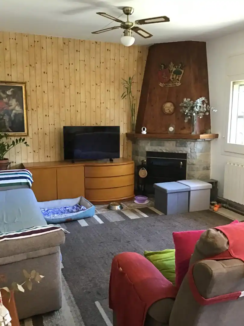Wohnzimmer von Haus oder Chalet zum Verkauf in Santa Coloma de Farners mit Heizung, Privatgarten und Terrasse