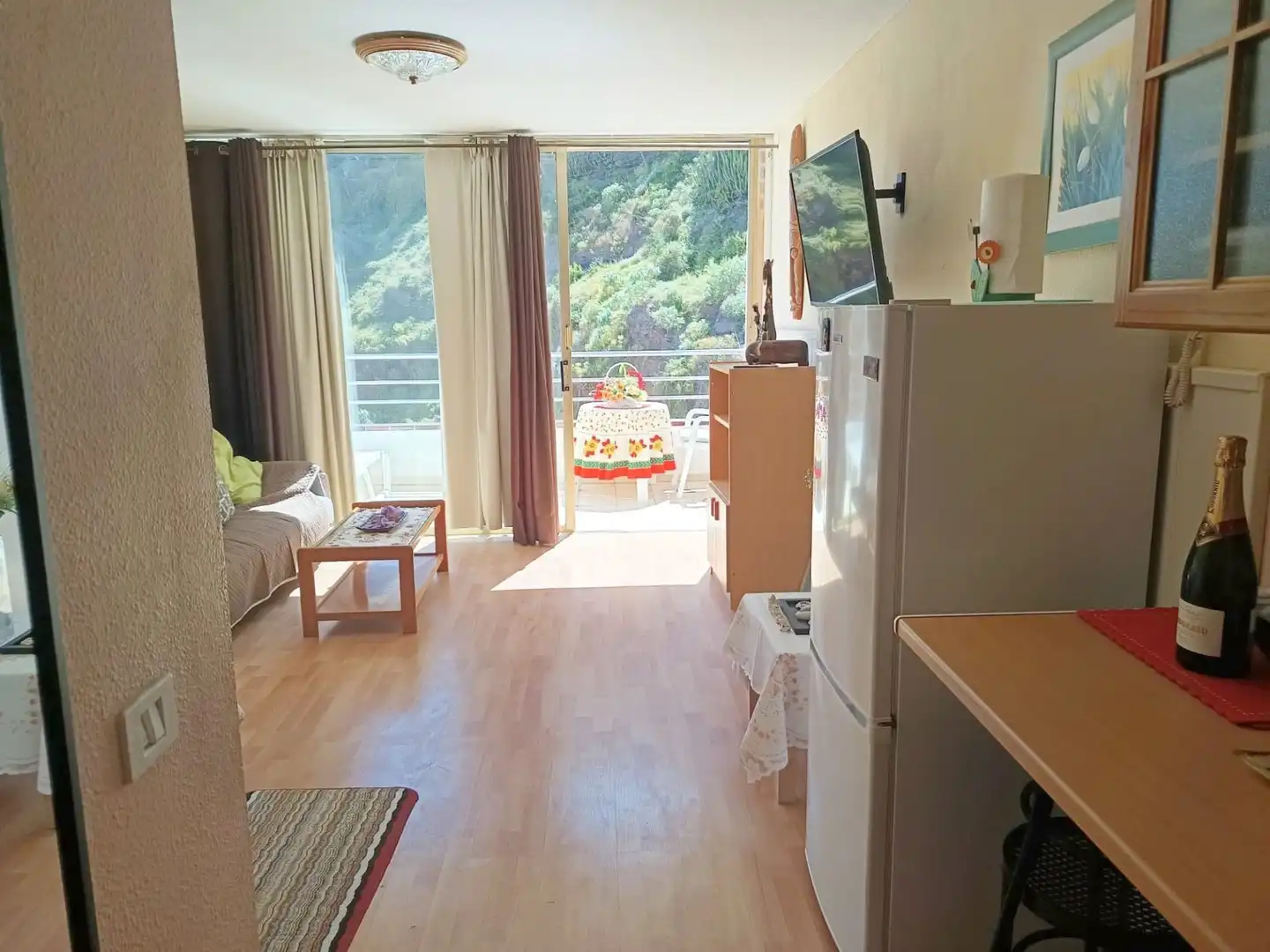 Sala d'estar de Estudi en venda en Puerto de la Cruz amb Calefacció, Terrassa i Moblat