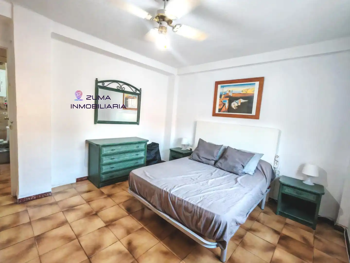 Bedroom of Flat for rent in Málaga  with Air Conditioner, Terrace and Furnished
