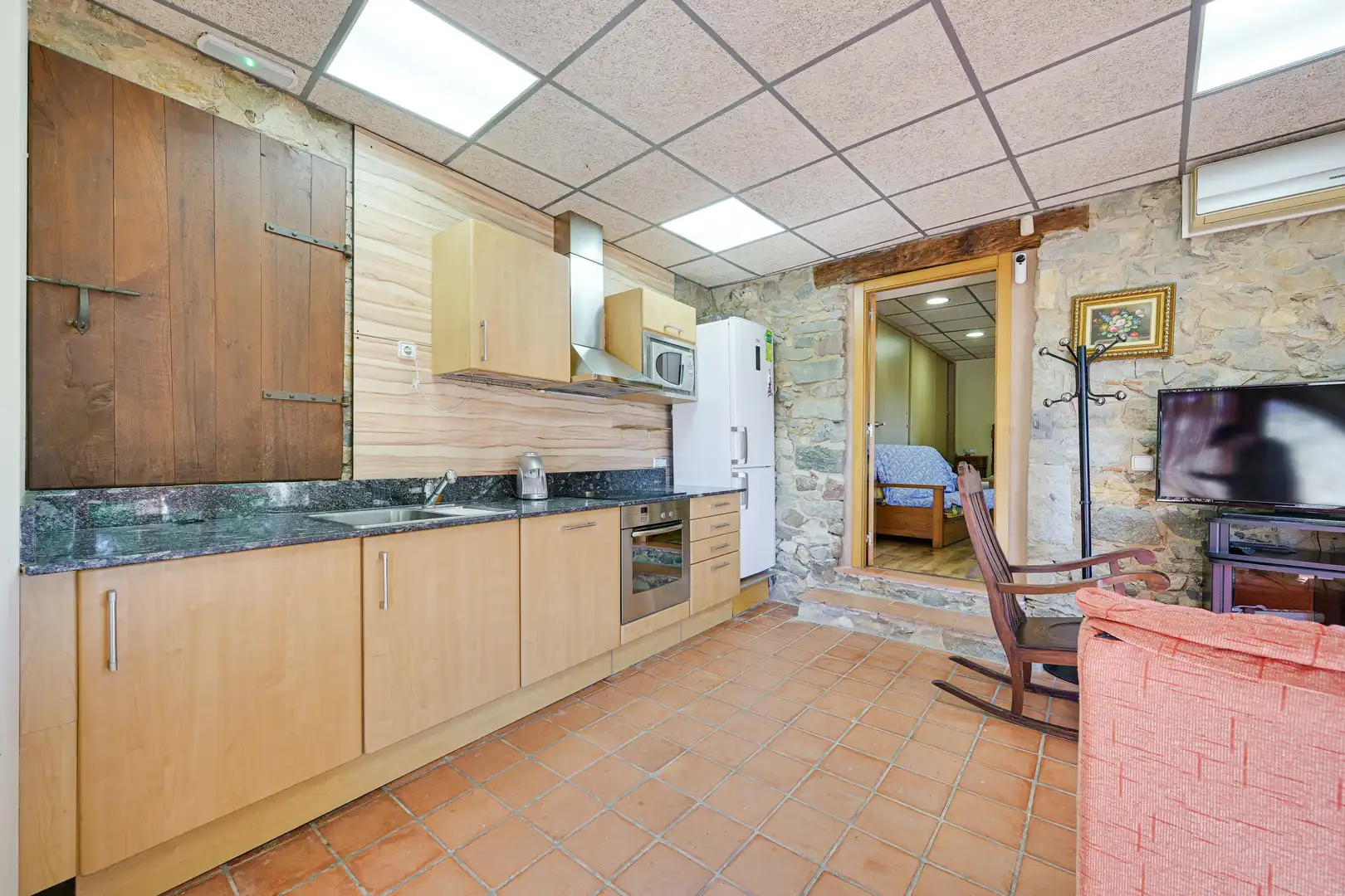 Cocina de Finca rústica en venta en Amer con Aire acondicionado, Calefacción y Terraza