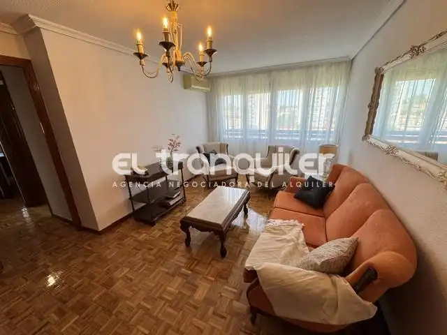 Sala d'estar de Pis de lloguer en Madrid amb Aire condicionat, Parquet i Moblat