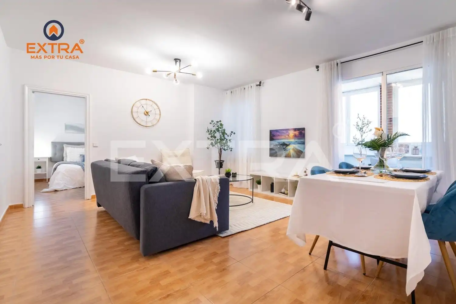 Sala d'estar de Pis en venda en  Madrid Capital amb Calefacció i Terrassa